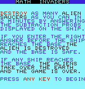 Invaders Subtraction